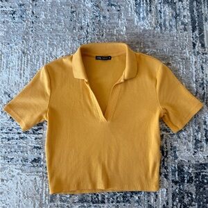 Zara Yellow Knit Top